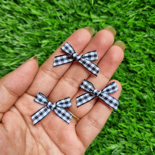 Fabric Gingham / Check print Bow