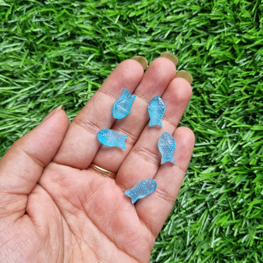 Glass Beads - Blue Fish