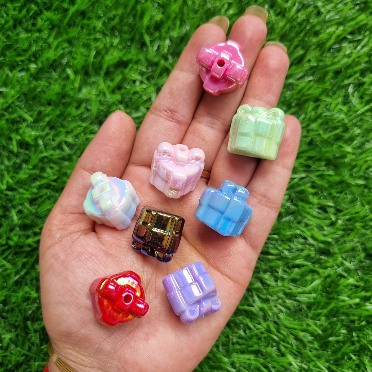 UV Plating Opaque Iridescent Gift Beads