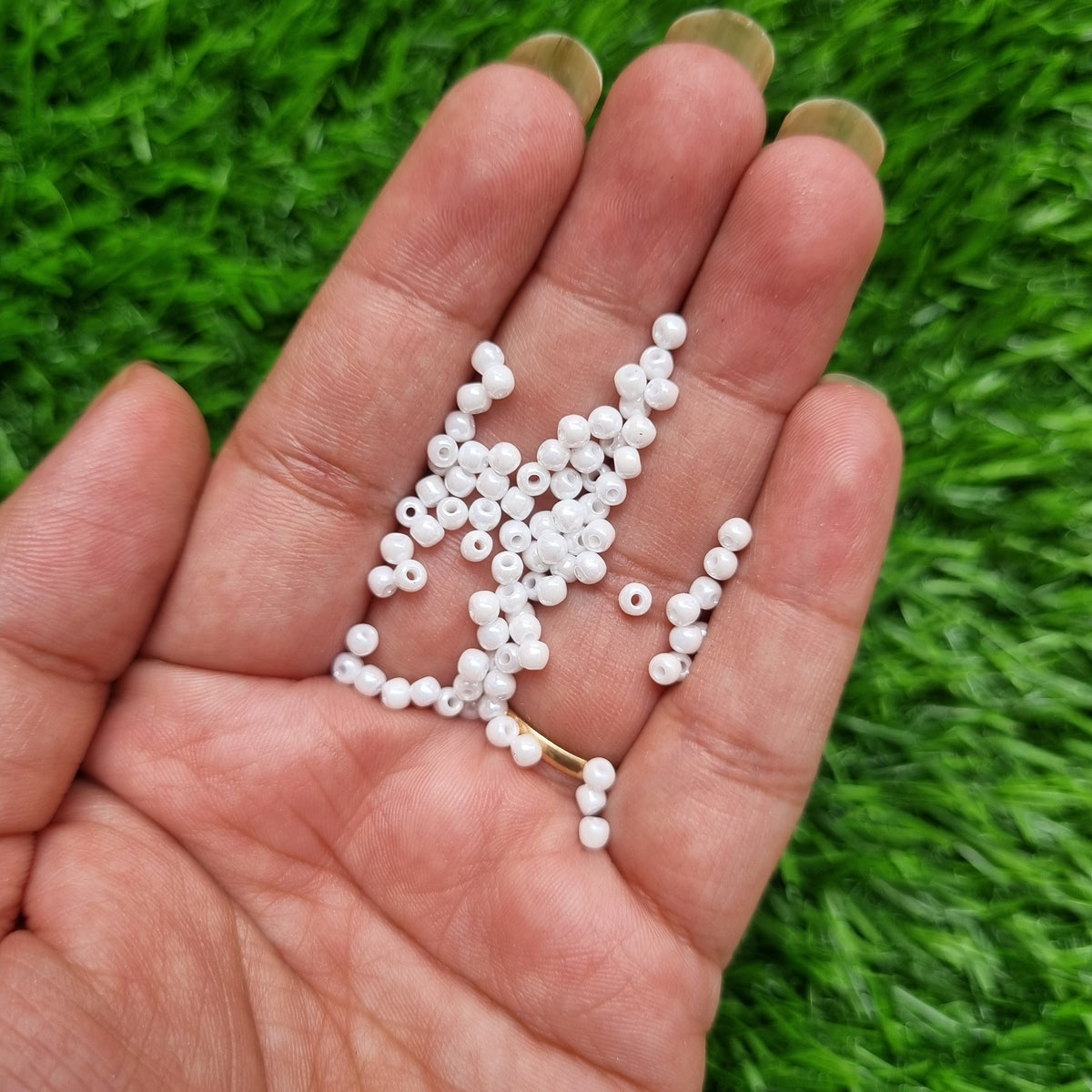 Premium Seed Beads Shiny White 3mm