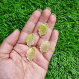 Lampwork Glass Beads - Shaded Yellow-Green Leaves