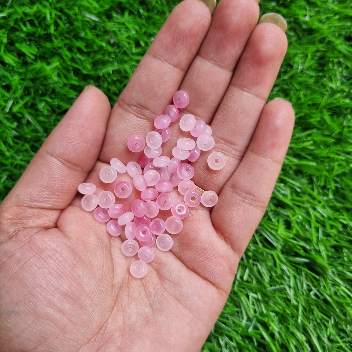 Glass Beads - Rondelle Pink Shade
