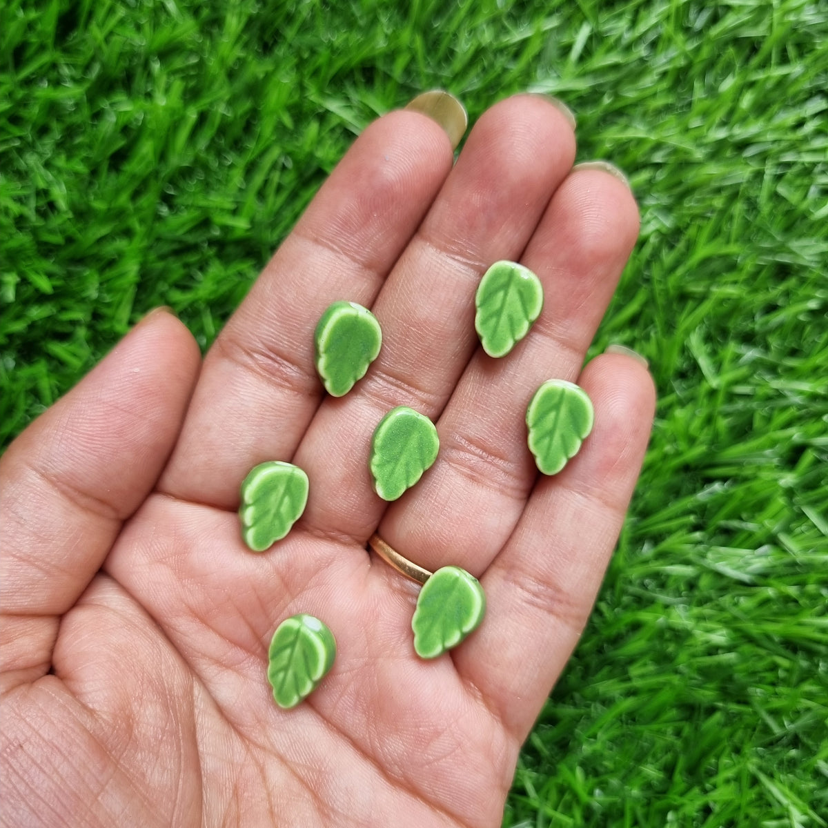 Porcelain Beads - Leaves