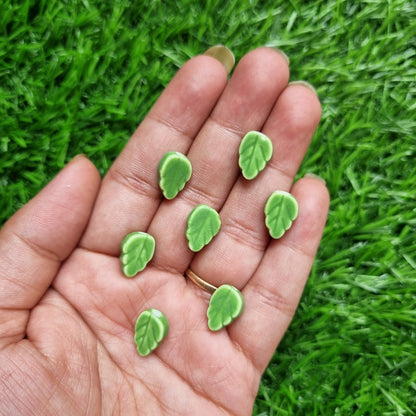 Porcelain Beads - Leaves