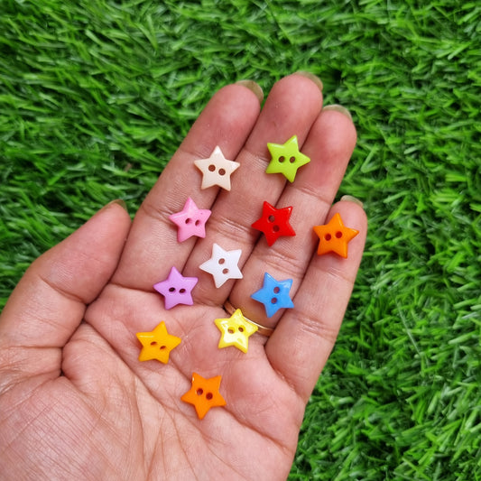 Acrylic Button - Star 12mm