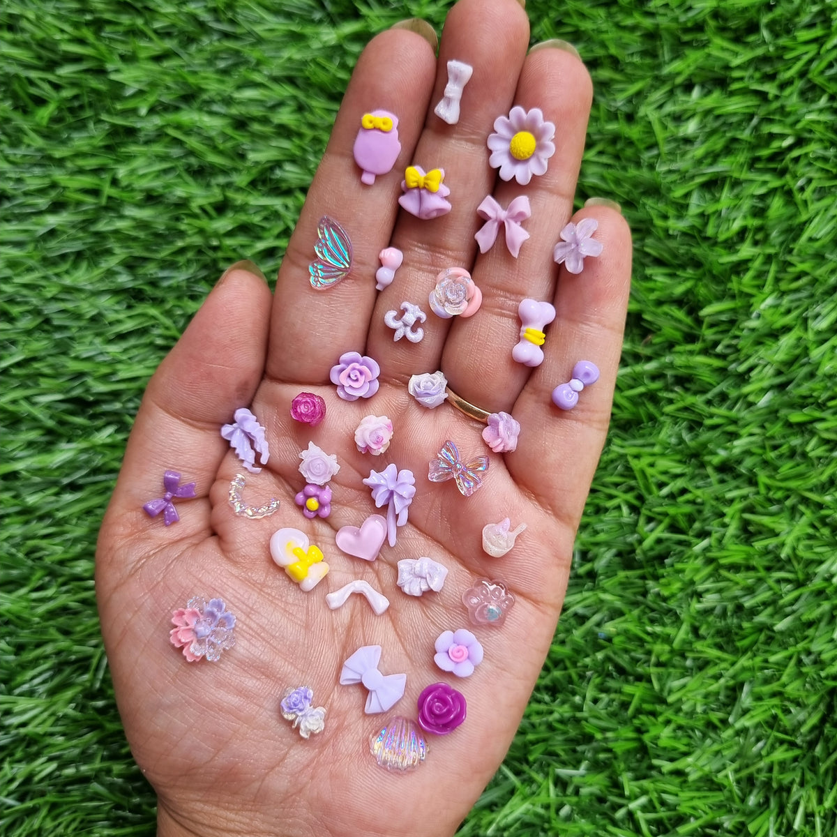 Resin Cabochons - Tiny Purple Mix