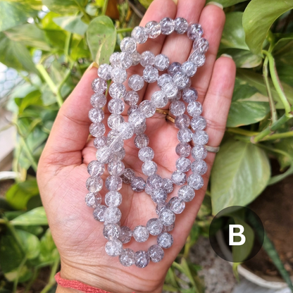 Crackle Glass Beads (Size - 8mm)
