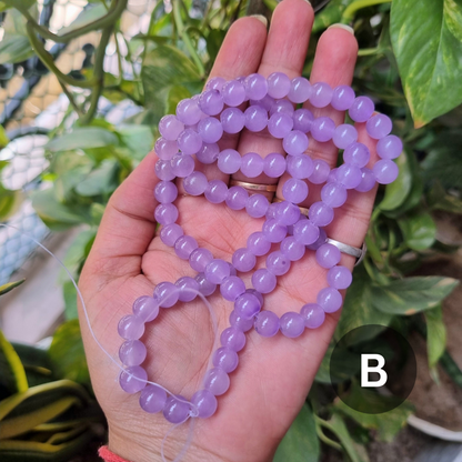 Plain Glass Beads (Size - 8mm)