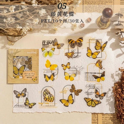 Butterfly Forest Series PET stickers