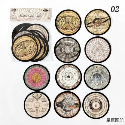 Vintage Watch Dial, Lace, Constellation Sticker