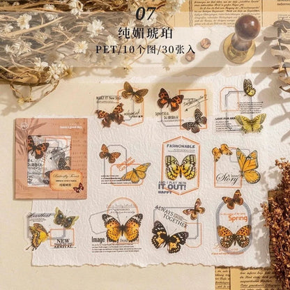 Butterfly Forest Series PET stickers