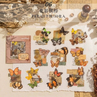 Butterfly Forest Series PET stickers