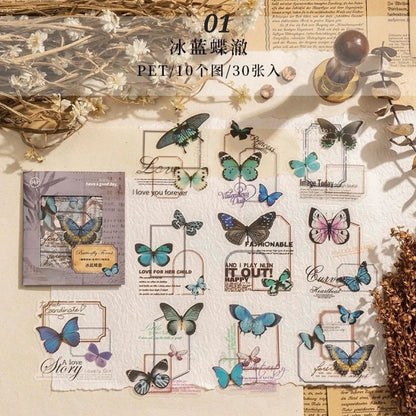 Butterfly Forest Series PET stickers