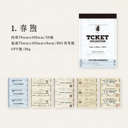 Ticker Collection (50 sheets) | Size 70-100mm