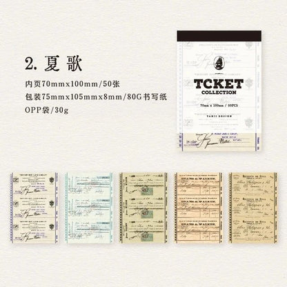 Ticker Collection (50 sheets) | Size 70-100mm