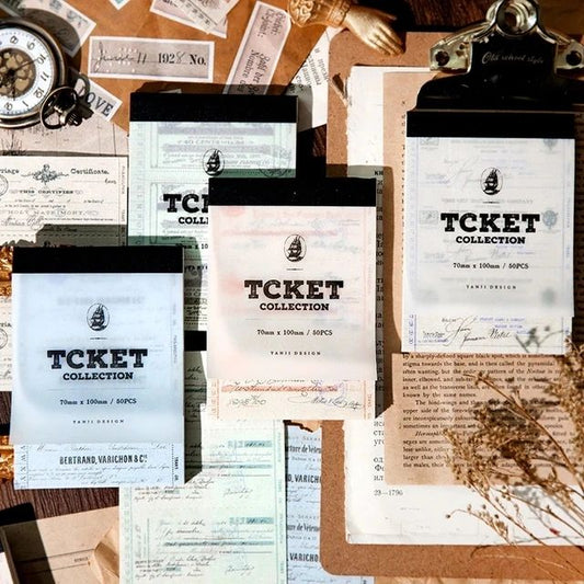 Ticker Collection (50 sheets) | Size 70-100mm