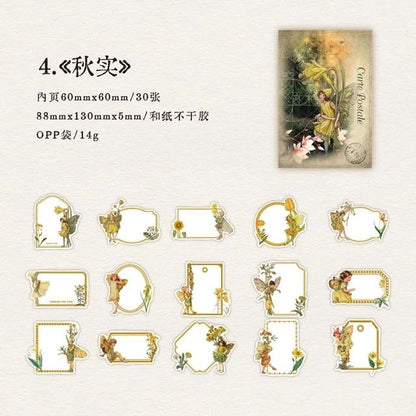 Carte Postale Series Stickers (30 sheets) size - 60*60mm