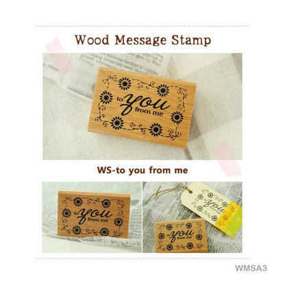 Wooden Message Stamp