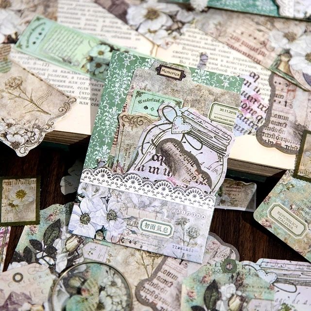 Retro Stickers Set (40 sheets) Size - 70x100mm