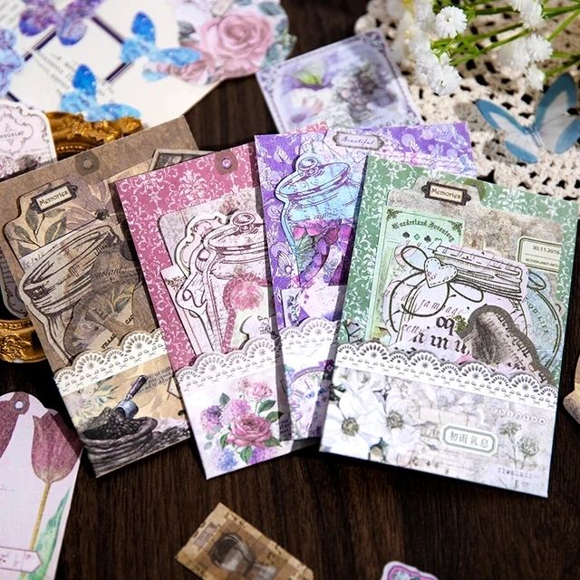Retro Stickers Set (40 sheets) Size - 70x100mm