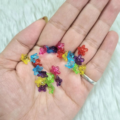 Acrylic Colourful Flower Caps