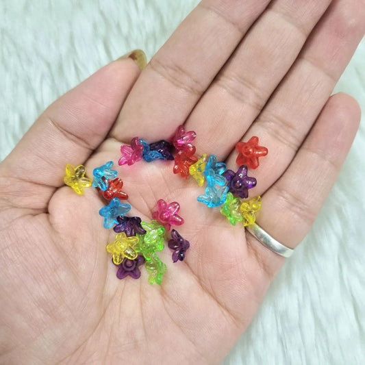 Acrylic Colourful Flower Caps