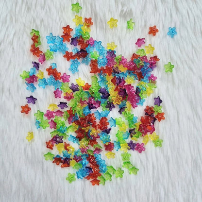 Acrylic Colourful Flower Caps
