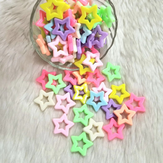 Acrylic Pastel Star Beads