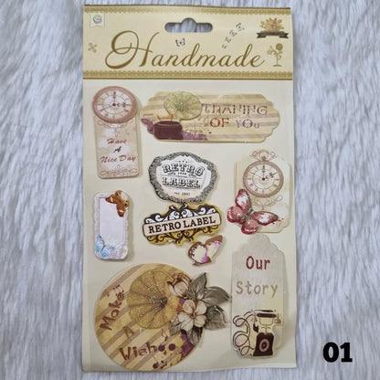 3D Vintage Stickers