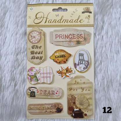 3D Vintage Stickers