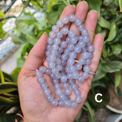 Plain Glass Beads (Size - 8mm)