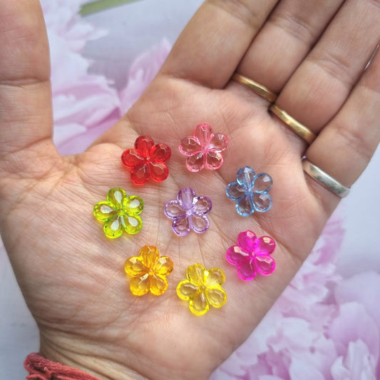 Acrylic Colourful Flower Beads
