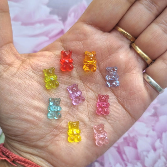 Acrylic Colourful Teddy Beads