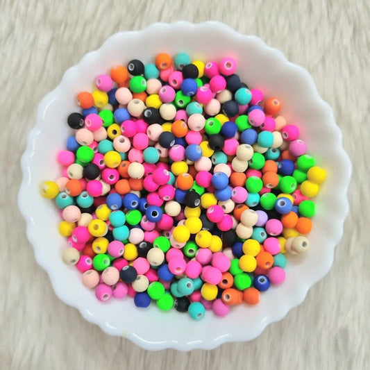 Acrylic Matte Colourful Beads
