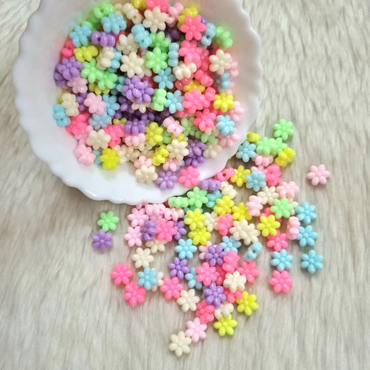 Acrylic Pastel Flower Beads