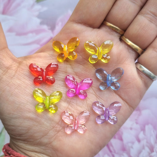 Acrylic Colourful Butterfly Beads