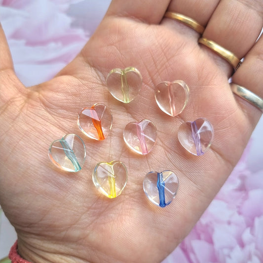 Acrylic Heart Beads