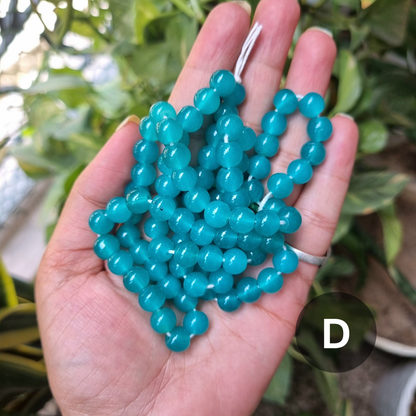 Plain Glass Beads (Size - 8mm)