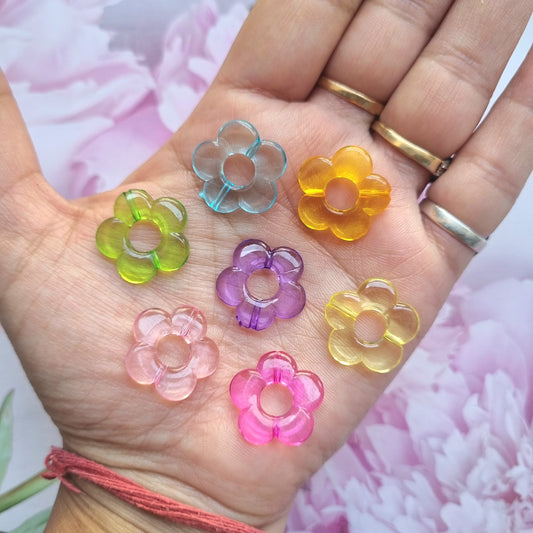 Acrylic Colourful Flower Beads