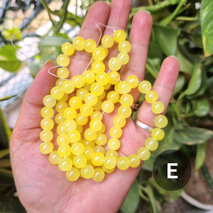 Plain Glass Beads (Size - 8mm)