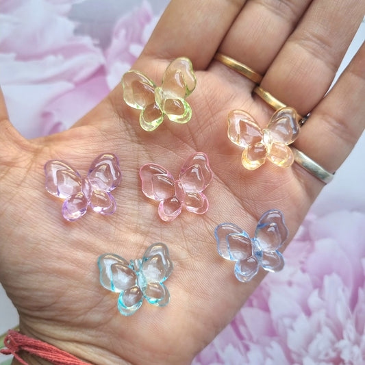 Acrylic Pastel Butterfly Beads