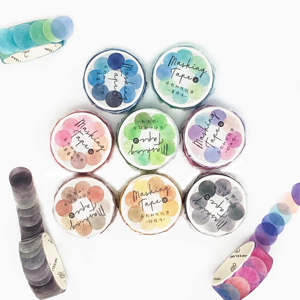 Colorful Washi Stickers - Round