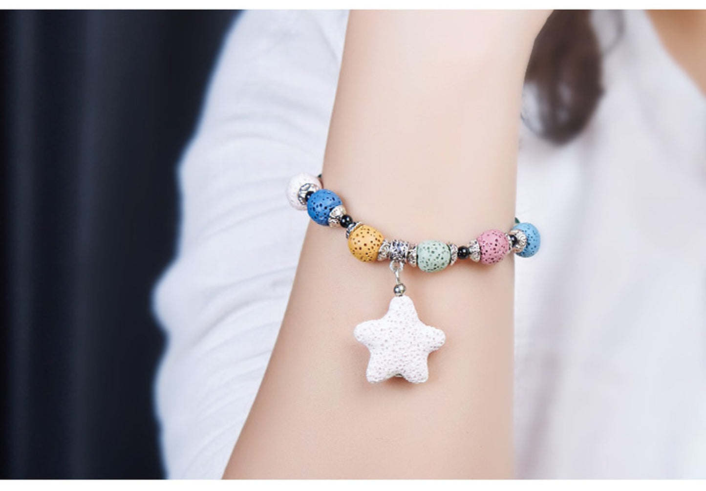 Lava Star Beads