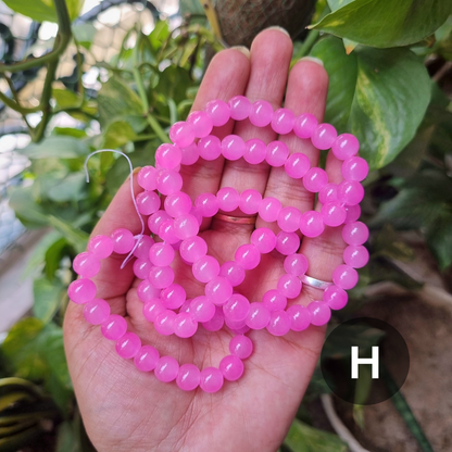 Plain Glass Beads (Size - 8mm)