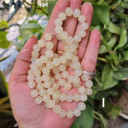 Plain Glass Beads (Size - 8mm)