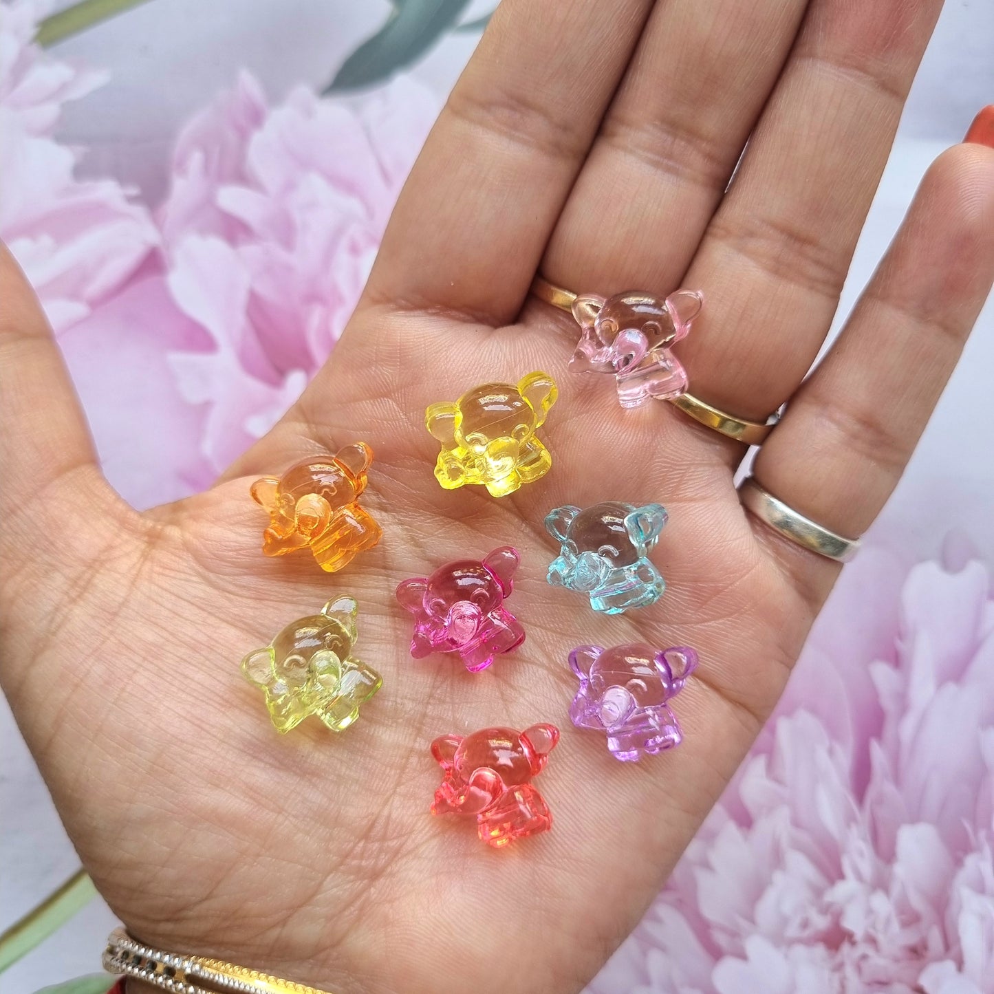 Acrylic Elephant Beads