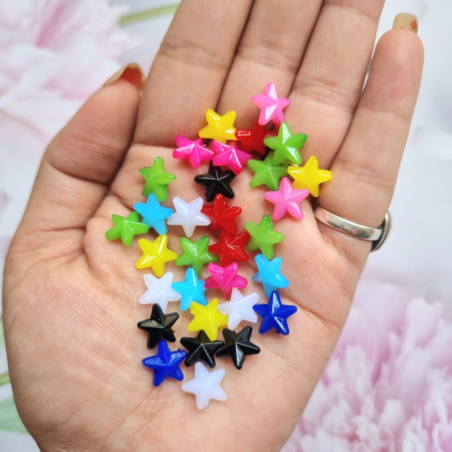 Acrylic Colourful Star Beads