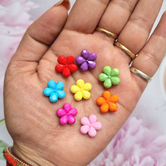 Acrylic Colourful Flower Beads