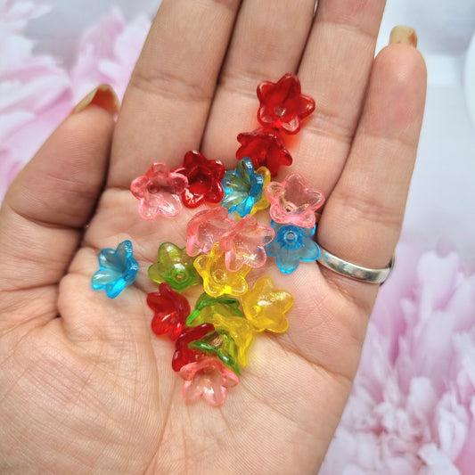 Acrylic Colourful Flower Caps 01