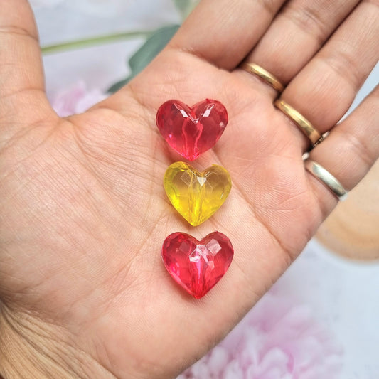 Acrylic Heart Beads 03
